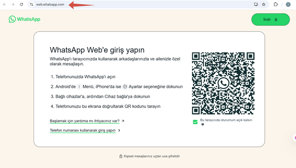 whatsapp web giriş